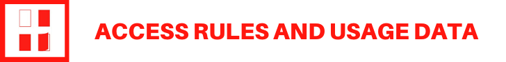 Access rules and usage data